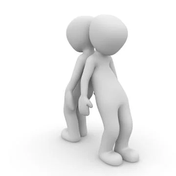 Back on back Stock Illustration