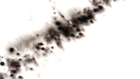 Back to Back ink splashes over a white screen Stock Footage 147703408