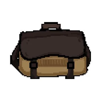 Back bag camp pixel art vector illustration Stock Illustration