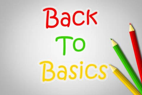 Back to basics concept Stock Illustration