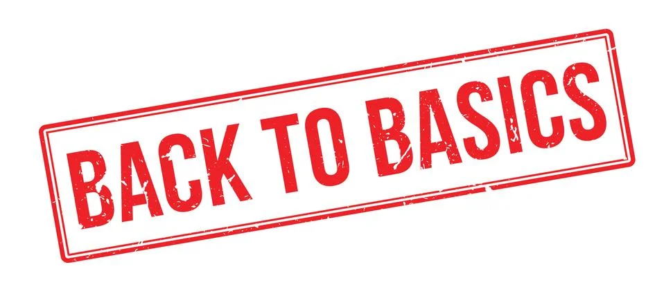Back to Basics rubber stamp Stock Illustration