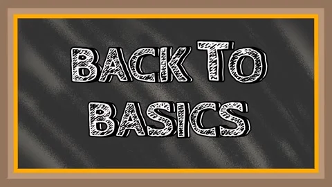 BACK TO BASICS - Seamless looping text animation on chalkboard. 스톡 동영상 259940047