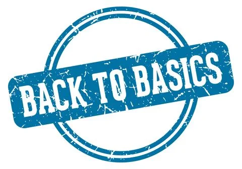 Back to basics stamp Stock Illustration