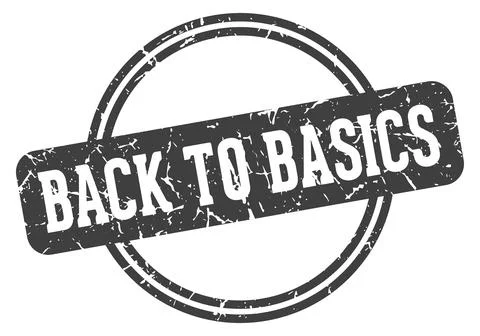 Back to basics stamp Stock Illustration