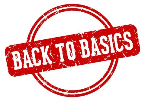 Back to basics stamp Stock Illustration
