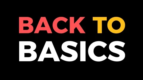 Back to basics text animation 스톡 동영상 259940006