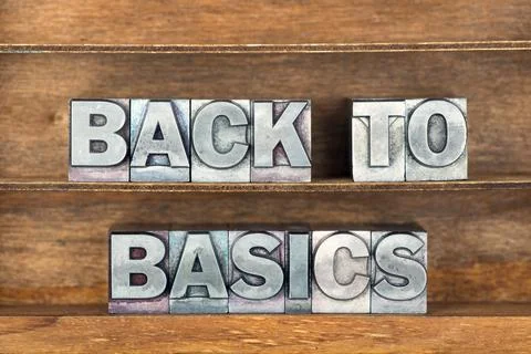 Back to basics tray Stock Photos