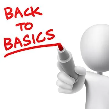 Back to basics written by a man Stock Illustration