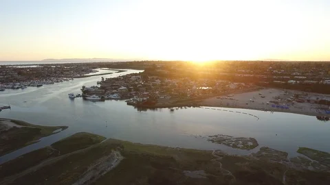 The Back Bay, in Newport Beach California Stock Footage