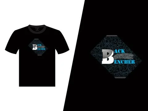 Back Bencher Vector Black T Shirt Design 스톡 일러스트
