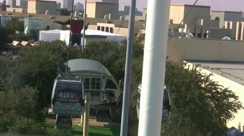 Back of Big Tex from skytrain Video stock 12525412