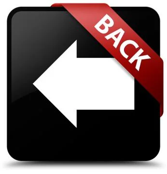 Back black square button red ribbon in corner Stock-Illustration