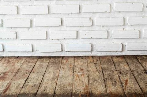 The back board is a white brick wall. Stock Photos