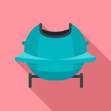 Back bobsleigh icon, flat style Stock Illustration