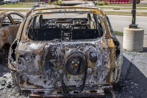 Back of broken car Stock Photos