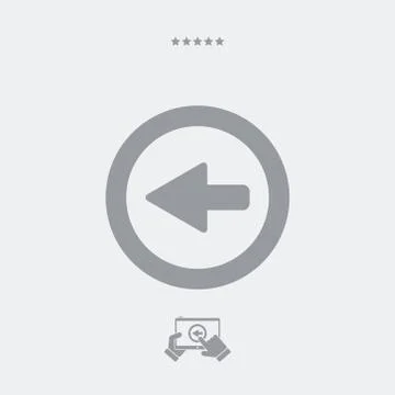 Back button flat icon Stockillustratie