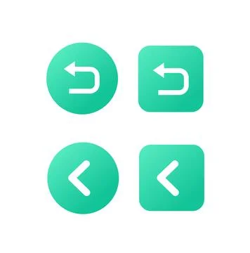 Back button Icon user for User Interface, UI-UX Stock Illustration