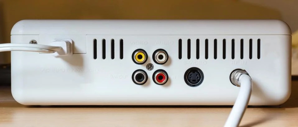 Back of cable box. Stock Photos