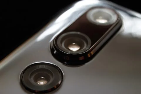 Back cameras for smartphone or cell phone Stock Photos