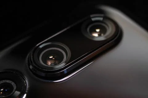 Back cameras for smartphone or cell phone Stock Photos