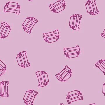 Back car auto line seamless pattern Stock Illustration