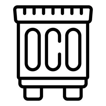 Back of car tipper icon outline vector. Dump slender Ilustración de archivo