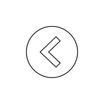 Back Chevron Left Arrow Circle Line Ilustración de archivo