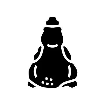 Back of chicken glyph icon vector illustration Illustrazione stock