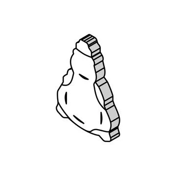 Back of chicken isometric icon vector illustration Illustrazione stock