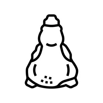 Back of chicken line icon vector illustration 스톡 일러스트