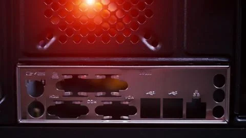 The back of the computer case that has not been assembled. Stock Photos