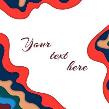 Back with cut out paper Illustrazione stock