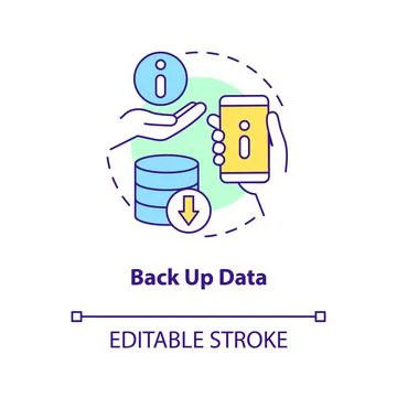 Back up data concept icon Stock Illustration