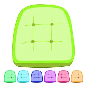 Back desk chair cushion vector cartoon graphic Stock Illustration