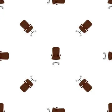 Back desk chair pattern seamless vector Stock Illustration