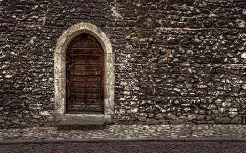 Back door in a castle. Stock-Fotos