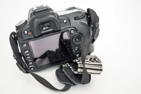 The back of a DSLR camera Stock Photos