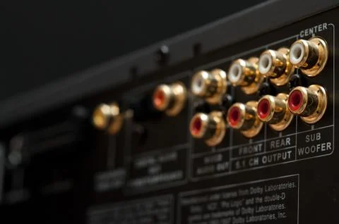 The back of a dvd player Stock Photos