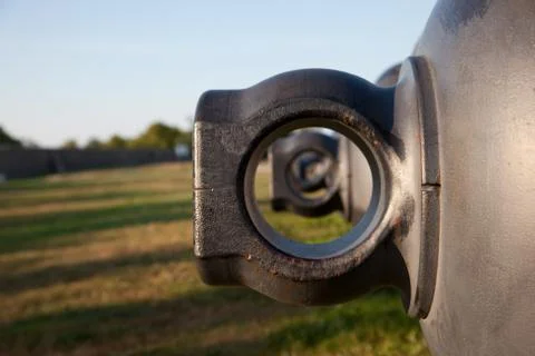 Back end of a cannon Stock Photos