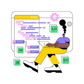 Back end development abstract concept vector illustration. Stock Illustration