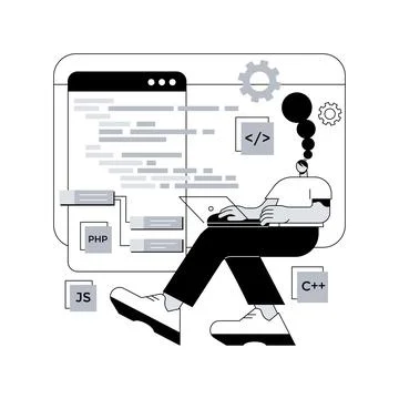 Back end development abstract concept vector illustration. Stock Illustration