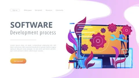 Back end development it concept vector illustration Stock Illustration