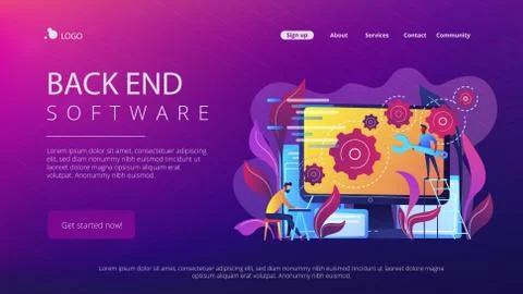 Back end development it concept vector illustration Stock Illustration