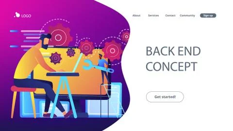 Back end development it concept vector illustration Illustrazione stock