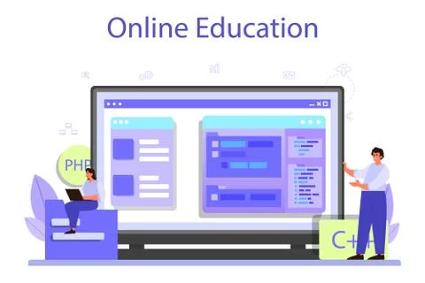 Back end development online service or platform. Software イラスト素材