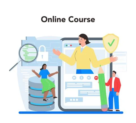 Back end development online service or platform. Software development Stock Illustration