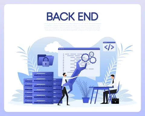 Back end people for concept design. Business concept. Icon vector 스톡 일러스트