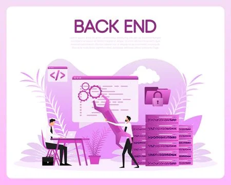 Back end people for concept design. Business concept. Icon vector Illustrazione stock