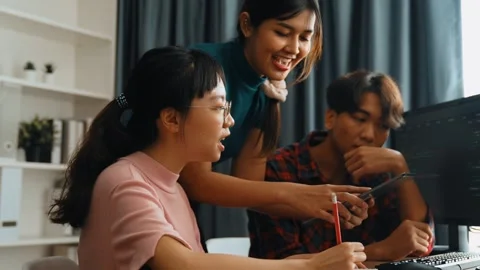 Back end software developer engineer writing code. Burgeoning Stock Footage 264924120