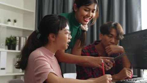 Back end software developer engineer writing code. Burgeoning Stock Footage 275803777